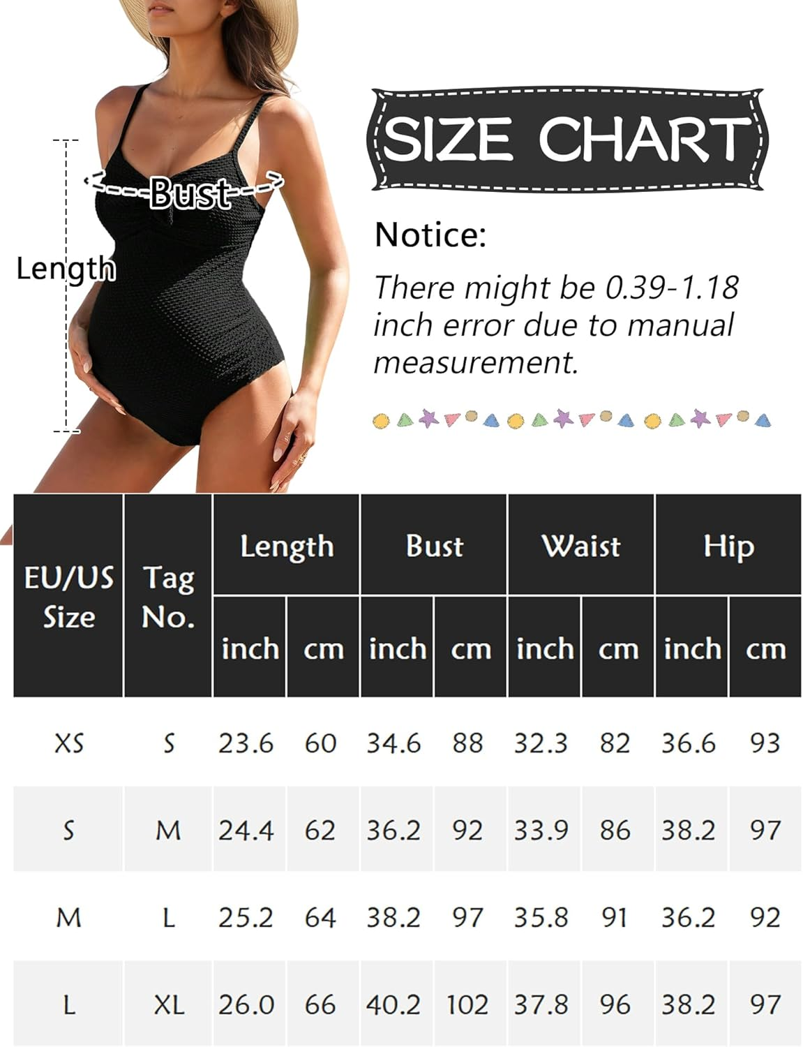 Happy Cherry Maternity Swimsuit Women'S One Piece Pregnancy Swimwear V Neck Adjustable Straps Maternity Swimwear Tie Back Maternity Swimsuit S-XL, Black, XL image number 3
