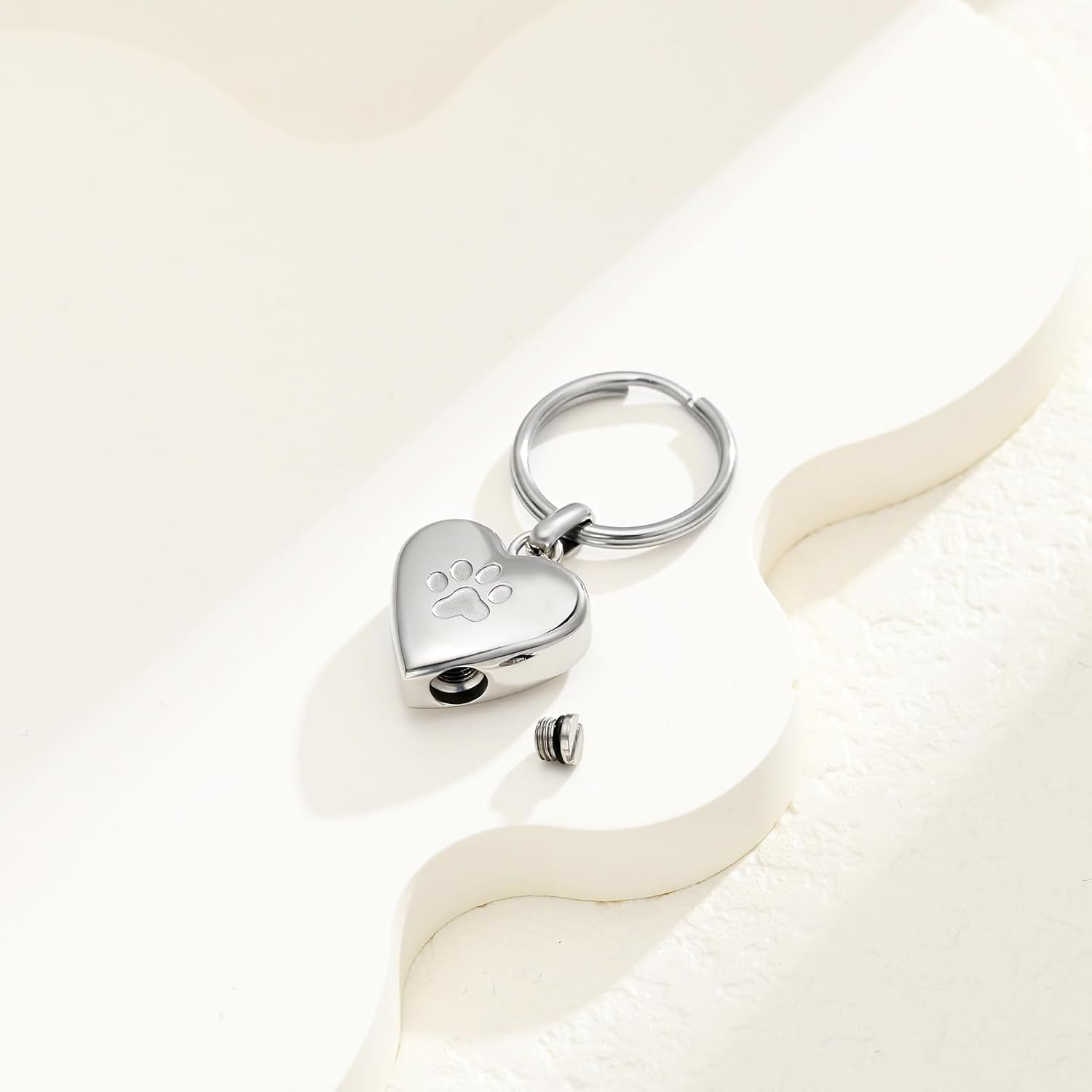 VCCWYQK Cremation Urn Keychain for Pet Ashes, Cremation Jewelry for Human Ashes Dog Cat Cremation Keepsake Memorial Urn Keychain Ash Holder for Pet image number 4