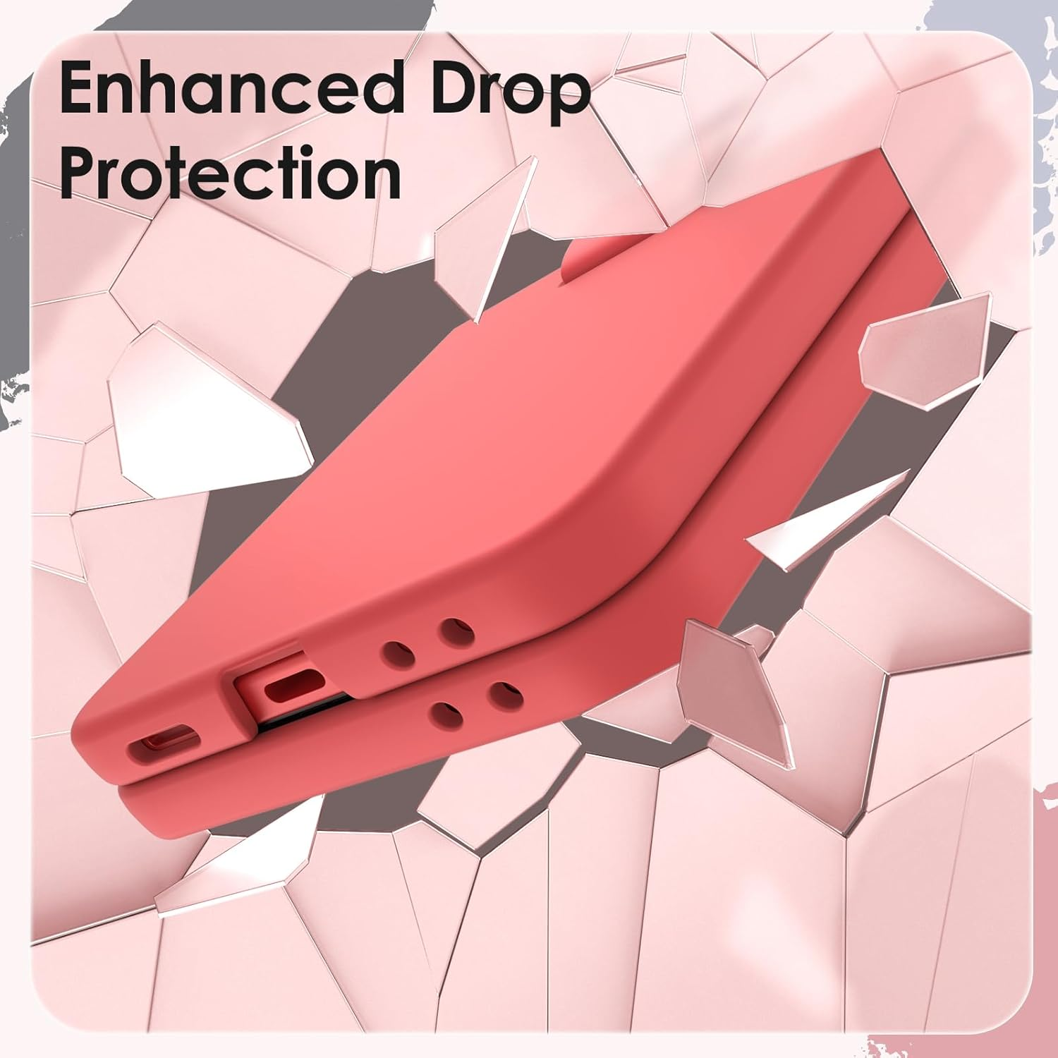 Jetech Case for Samsung Galaxy Z Flip 7 2025 with Ring, Hard PC Slim Shockproof Anti-Scratch Protective Phone Cover (Coralred) image number 6