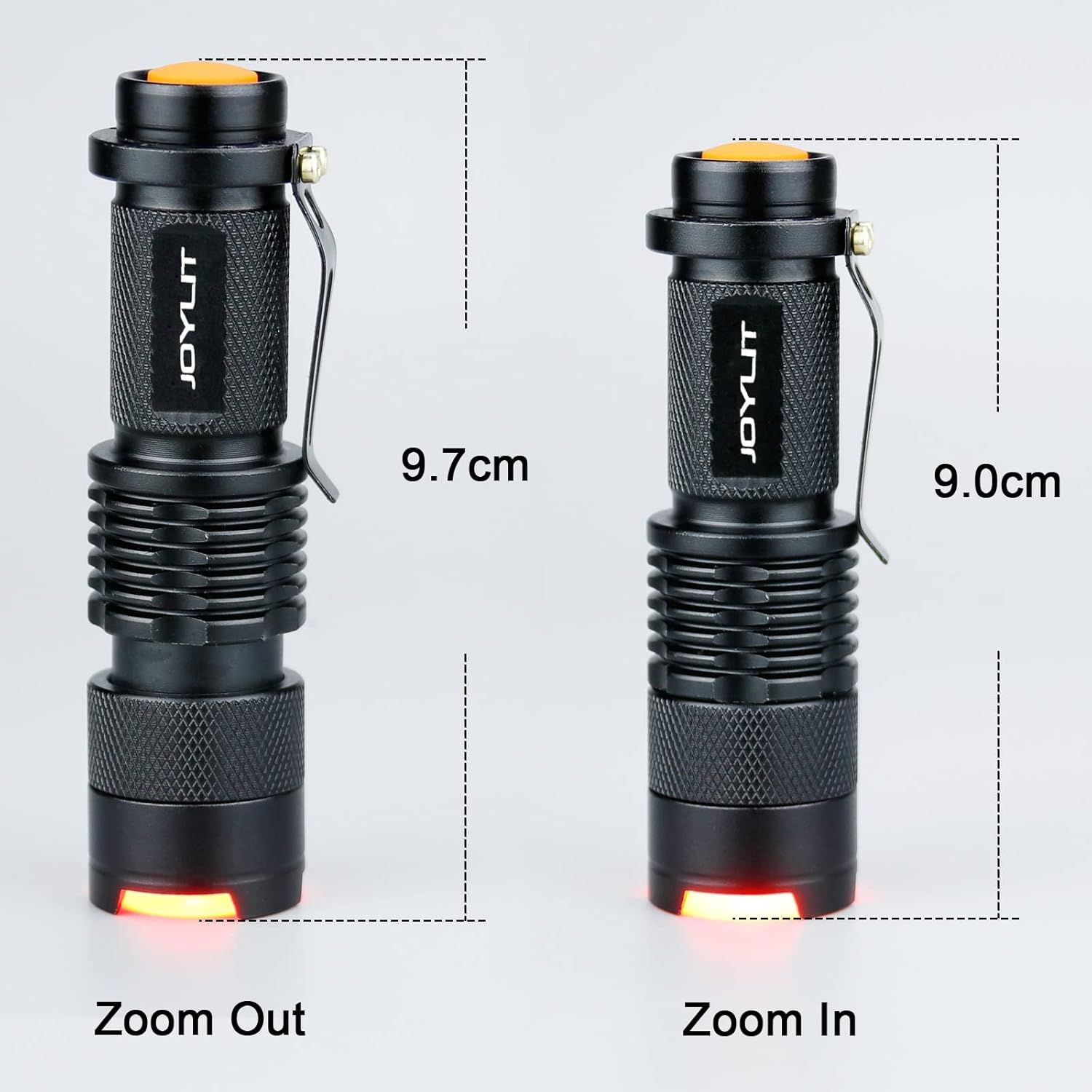 JOYLIT Red Light Mini Focus Tactical Flashlight 620Nm LED Torch Lantern,Waterproof and 3 Light Modes,Powered by 14500 or AA Battery image number 1