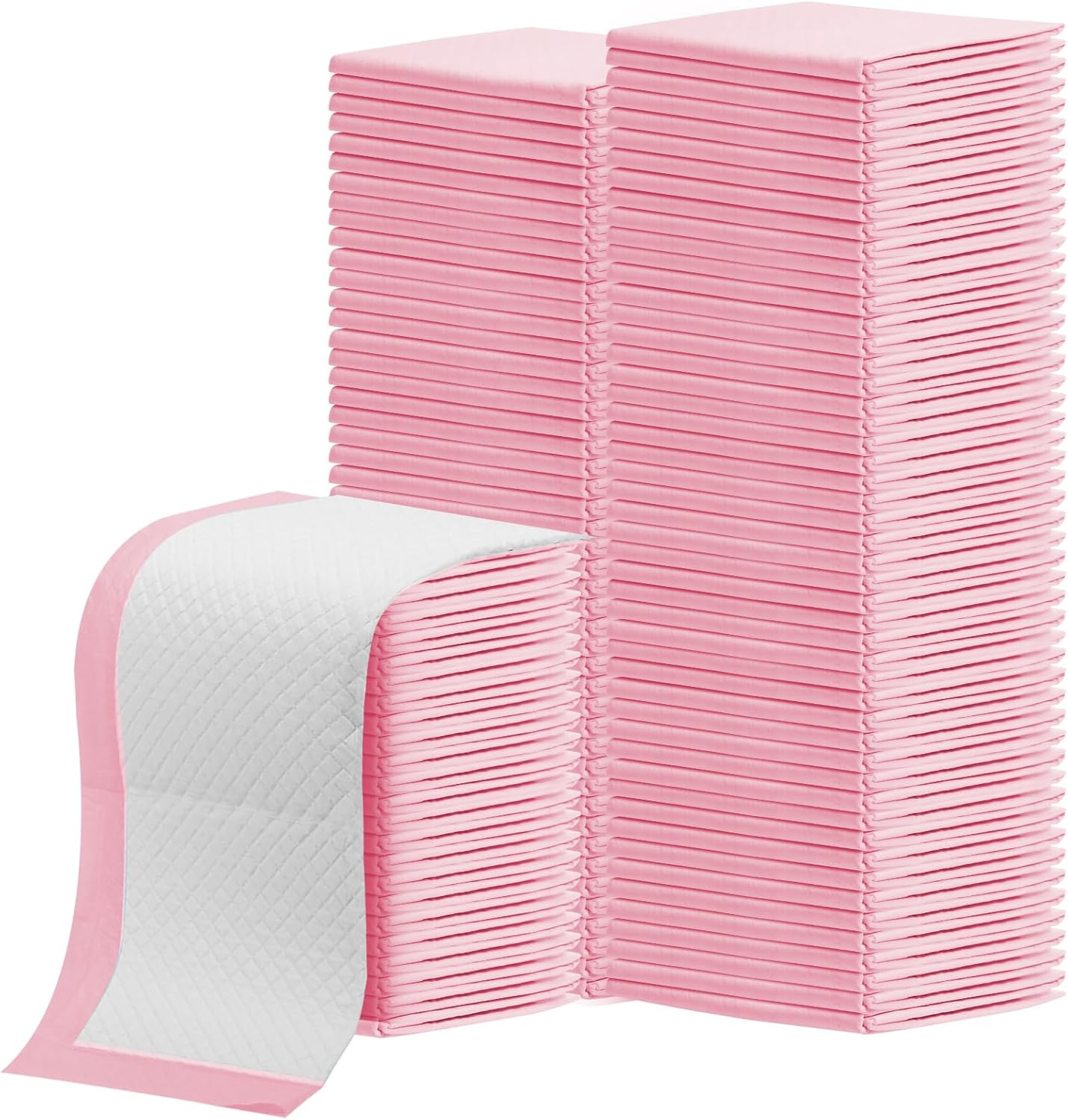 Cptoion 100 Pack Disposable Changing Pads,17 X 13 in Baby Disposable Underpads,Ultra Absorbent Disposable ,Waterproof Diaper Changing Pad,Leakproof Breathable Underpads Bed Table Protector Mat