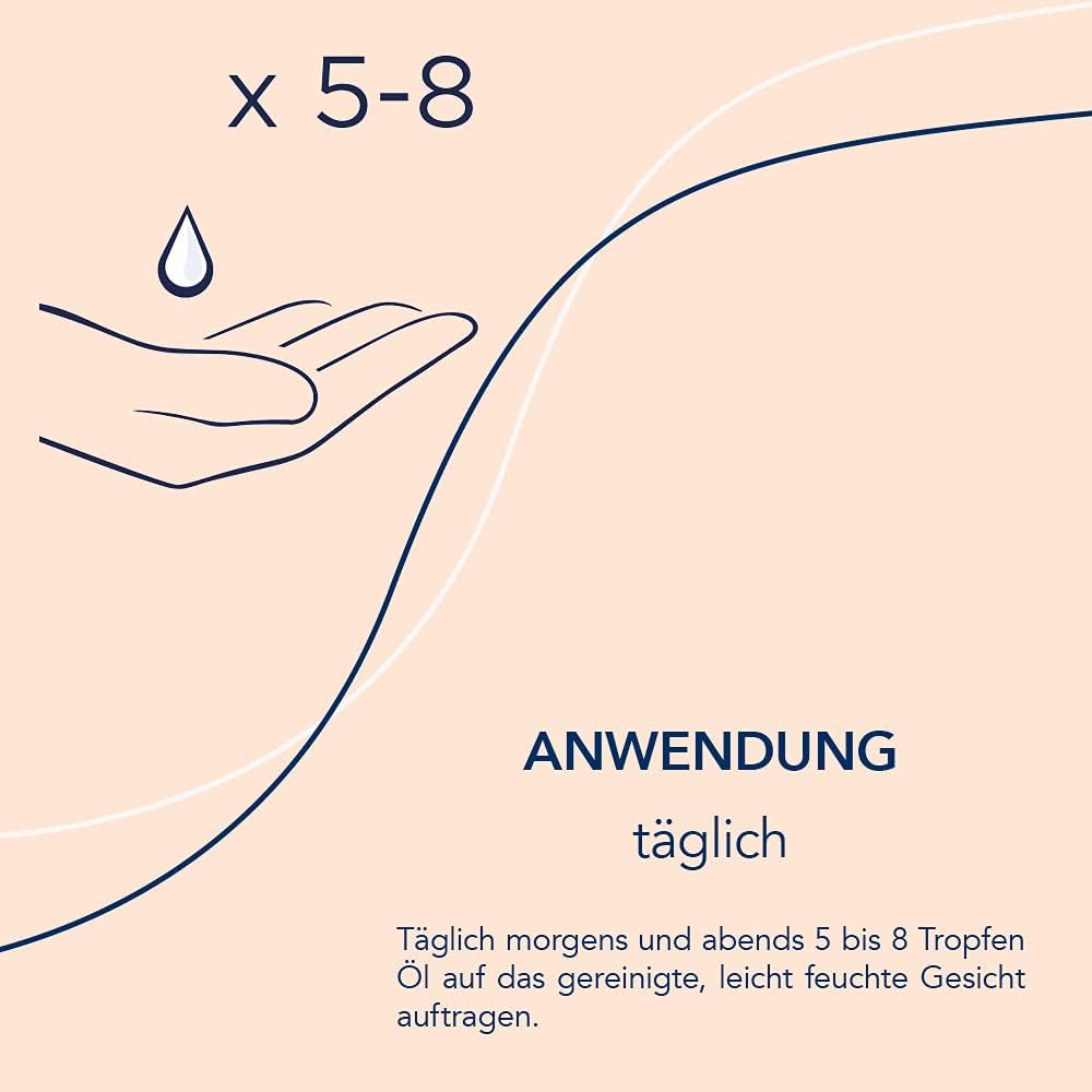 Frei &Ouml;l Facial Oil for Noticeably Smooth Skin Feel with Vitamin E, Omega 6 Fatty Acids, Moisturises, Facial Care, Vegan, 30 Ml image number 3