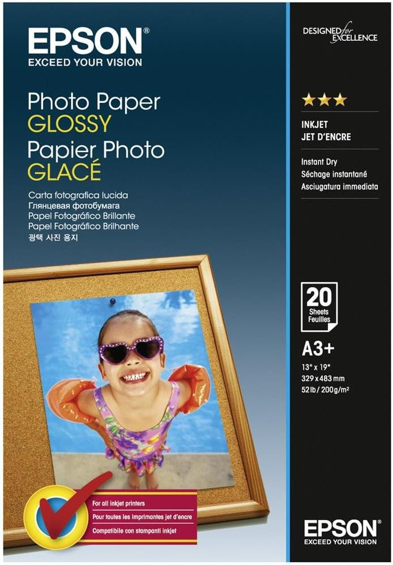 Epson Photo Paper Glossy A3-20 Sheets (200 GSM), C13S042536 image number 1