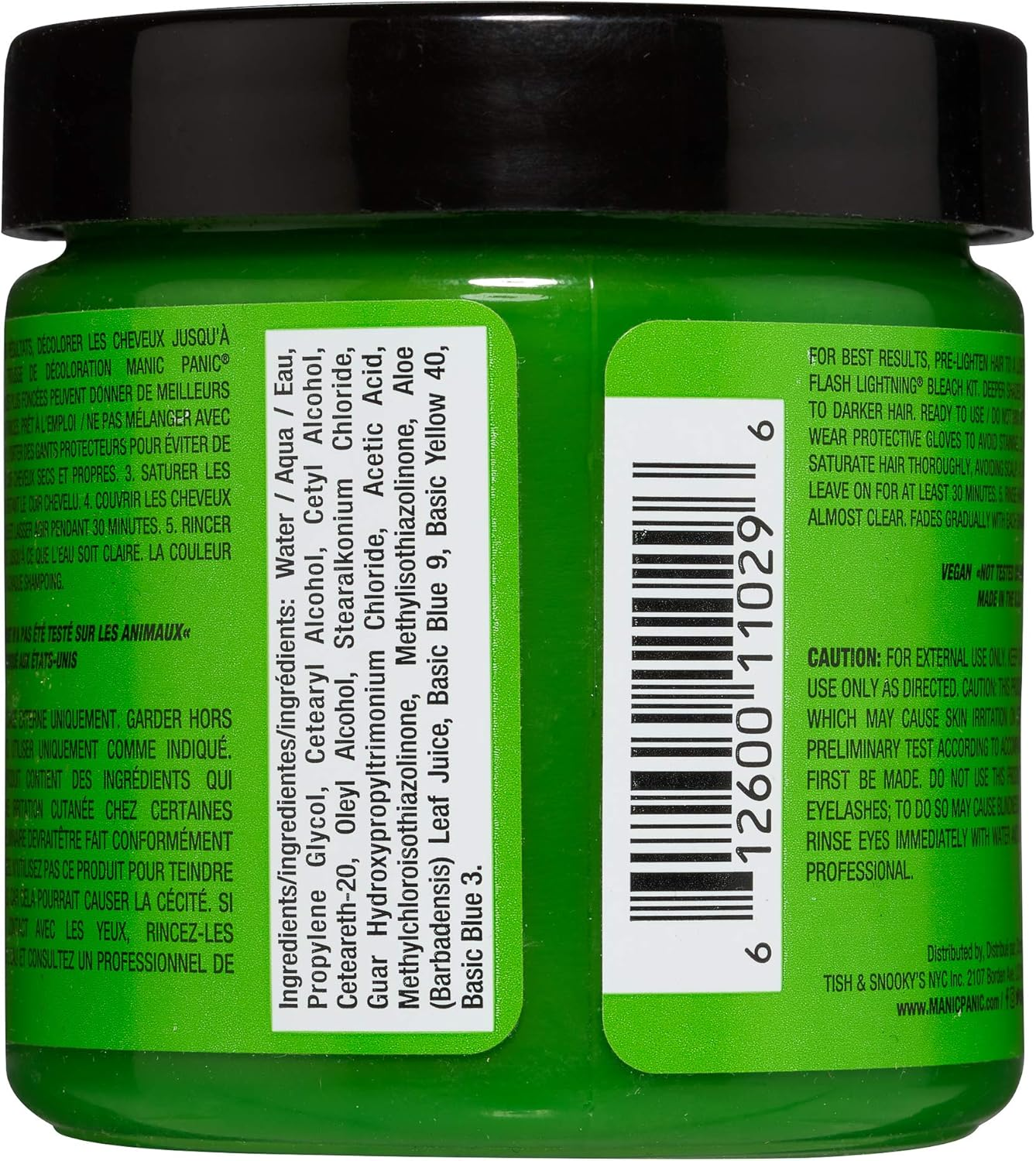 MANIC PANIC Classic Electric Lizard Semi Permanent Hair Color - Bright Neon Green Hair Dye for Women & Men That Lasts 4-6 Weeks - Vegan, Ammonia & Cruelty-Free - Create & Mix Custom Shades (4Oz) image number 5