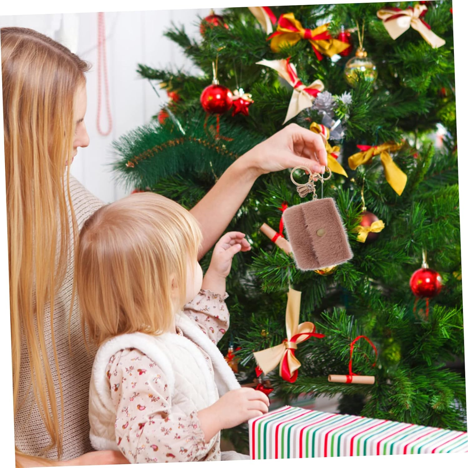 PACKOVE 2Pcs Mini Coin Bag Keychain Change Bag Key Holder Keychain for Daily Use Mini image number 6