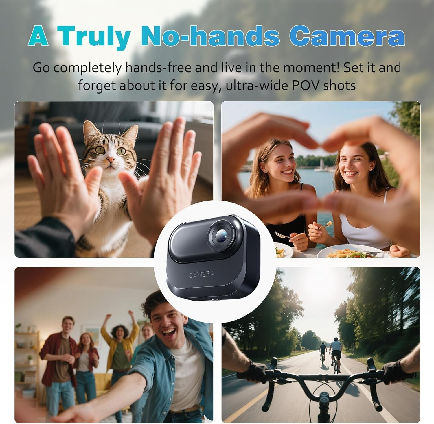 HUAJUN Action Camera, 1080P Thumb Camera with Magnetic Charging Compartment, 64GB Wearable Action Body Camera Helmet Cam for POV Recording, Outdoor Portable Riding,Vlogging, Pet Recorder image number 4