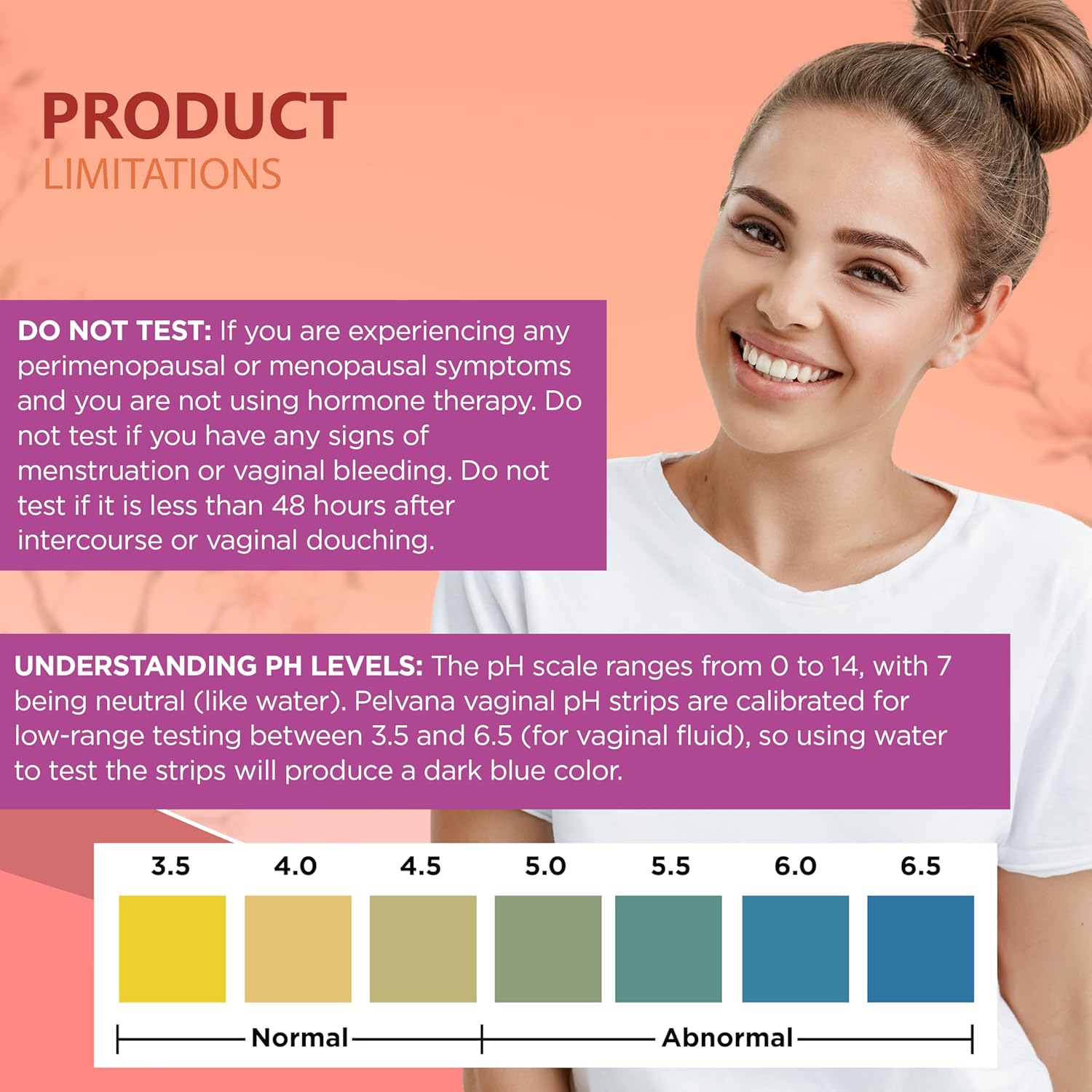 Vaginal Ph Balance Test Strips for Women 50 Strips FSA/HSA Eligible Vaginal Infection Test Kit Can Help Differentiate Bacterial Vaginosis (BV) and Yeast Infections image number 5