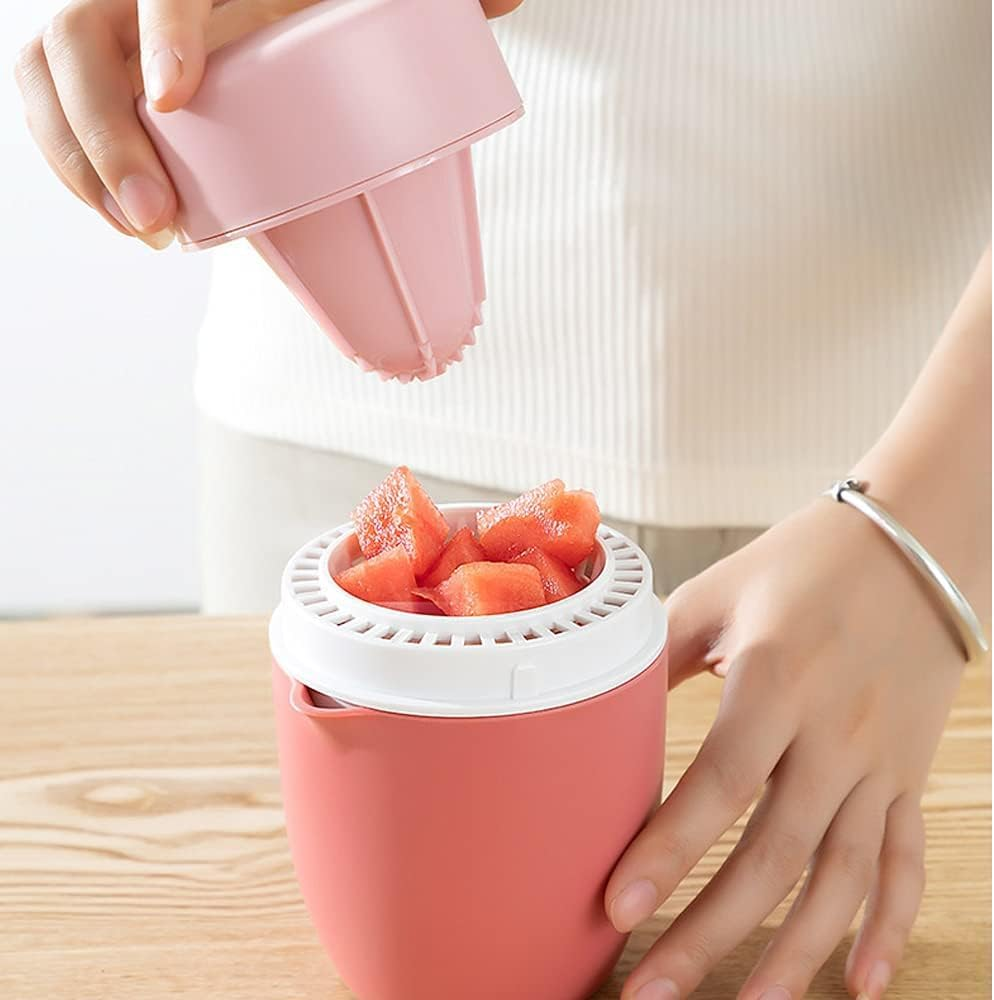 Manual Juicer, Fruit Squeezer, Lemon Squeezer, Manual Plastic Grapefruit Juicer Big Lemon Lime Squeezer, for Different Fruits, Hand Press for Lemons, Limes, Apples, Citrus, Etc (Pink) image number 3