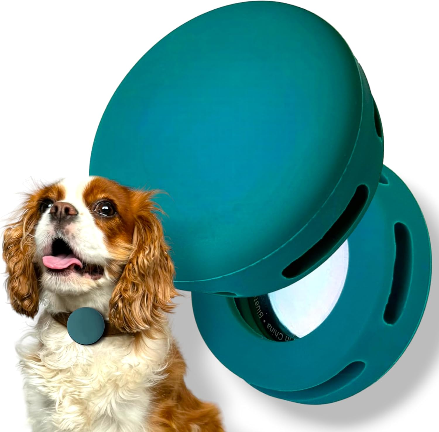 Moosh&trade; Silicone Airtag Holder for Dogs and Cats | Perfect for Pet Trackers | Safe & Stylish image number 3