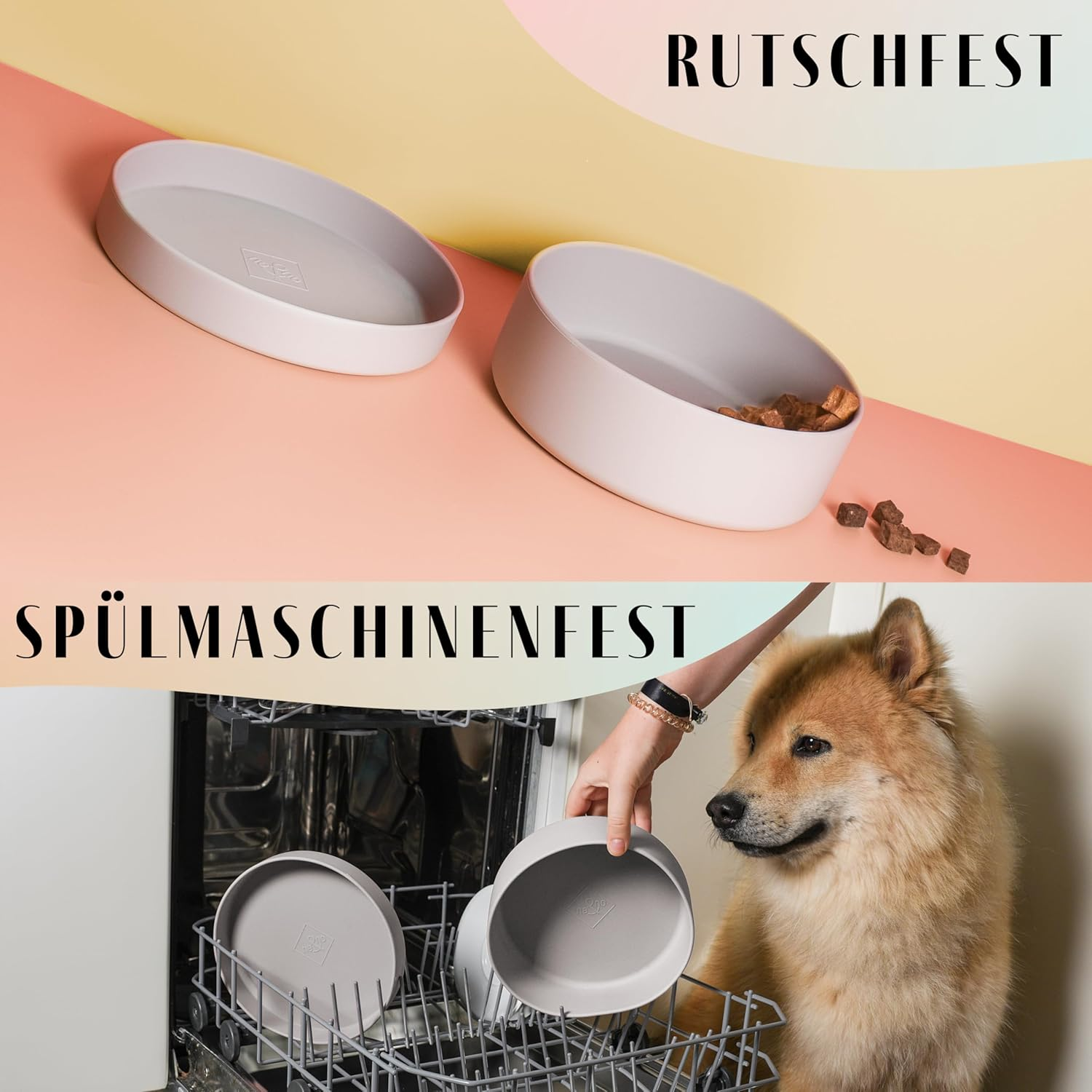 Ne&No&reg; Silicone Dog Bowl 1200 Ml with Lid for Small and Medium Dogs | Airtight Sealed in the Fridge | Feeding Bowl Dog Non-Slip | Feeding Bowl Dog Set image number 4