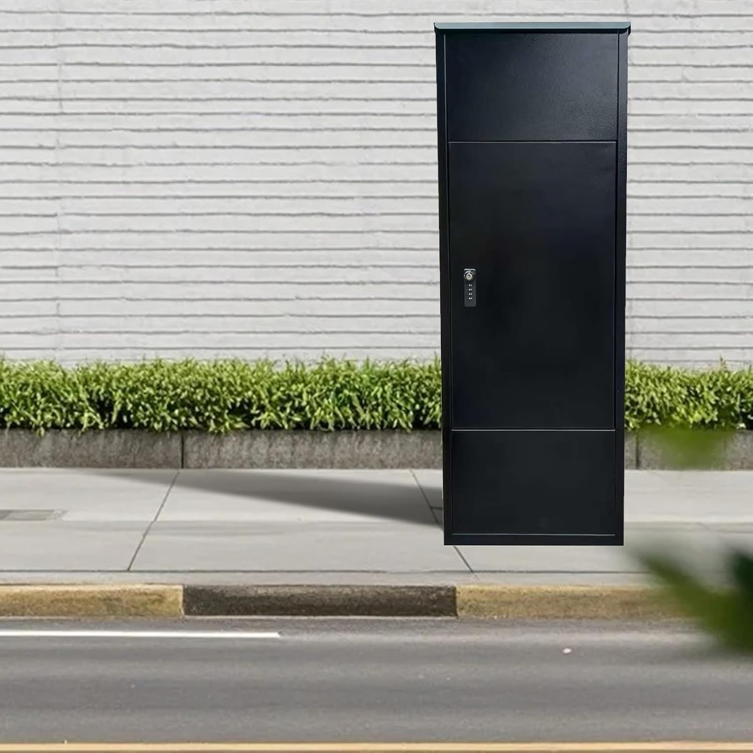 Metal Parcel Letterbox, Free Standing Waterproof Parcel Box with Safe 4-Digit Lock, Outdoor Mailbox for Porch, Garden image number 1