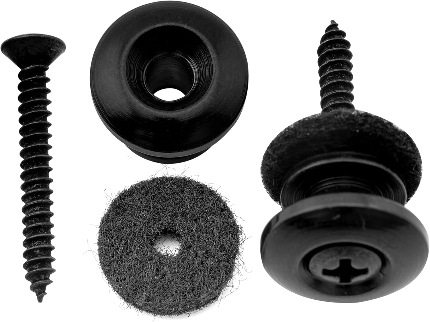 Musiclily Pro 14Mm Steel G-Type Strap Button End Pins for Acoustic Electric Guitar Bass, Black (Set of 2)