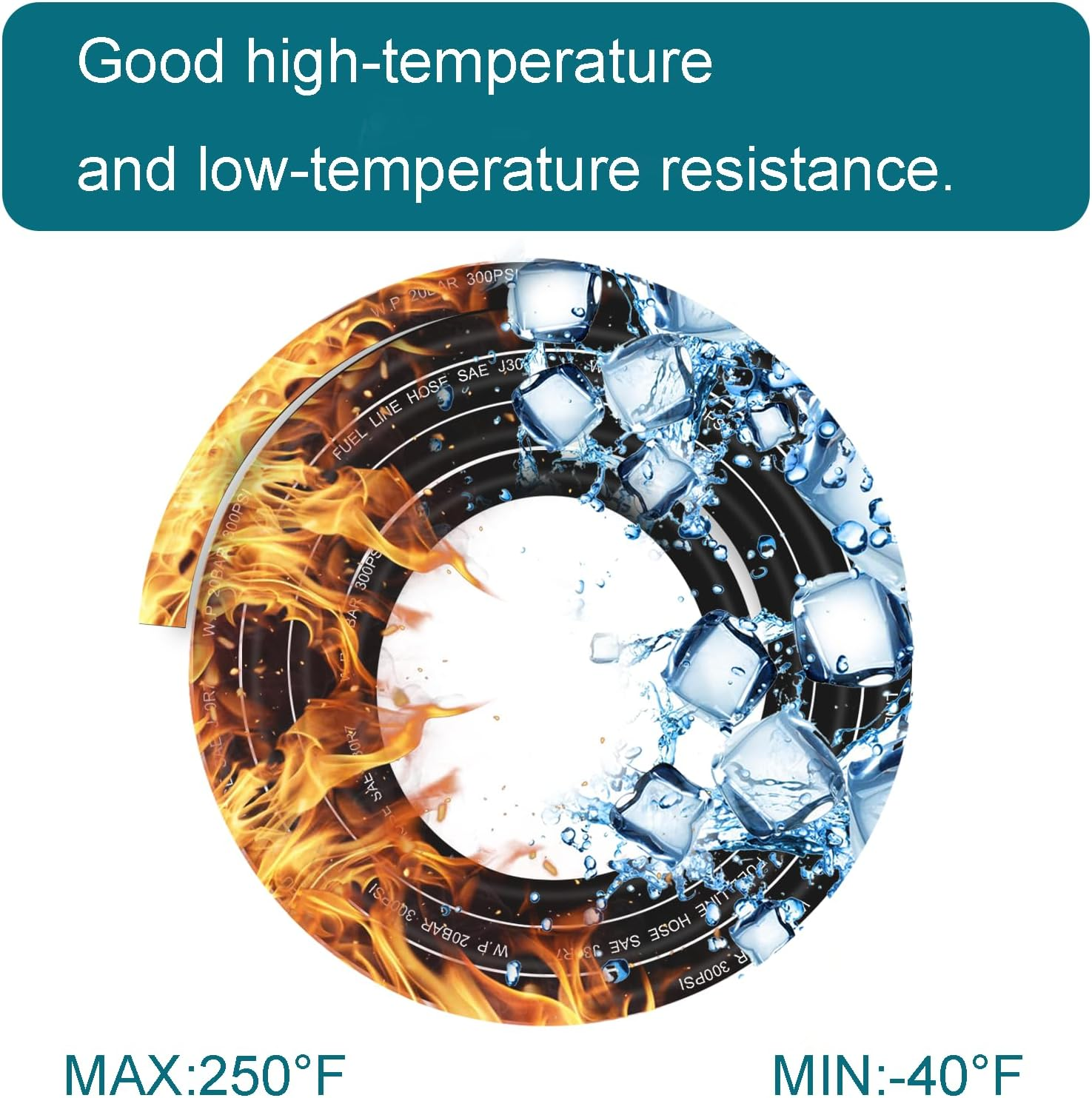 Fuel Line 5/16 Inch ID, Fuel Hose 10FT, J30R7 Fuel Line Hose NBR for Automotive Fuel Systems Engines. image number 5
