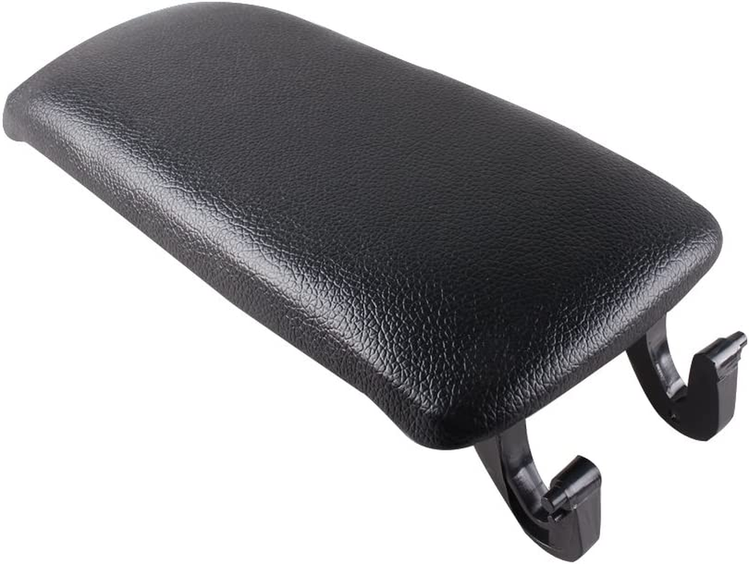 Dkvaess Car Leather Armrest Center Console Armrest Cover Lid Compitable with Audi A4 B6 B7 2002-2007 Black