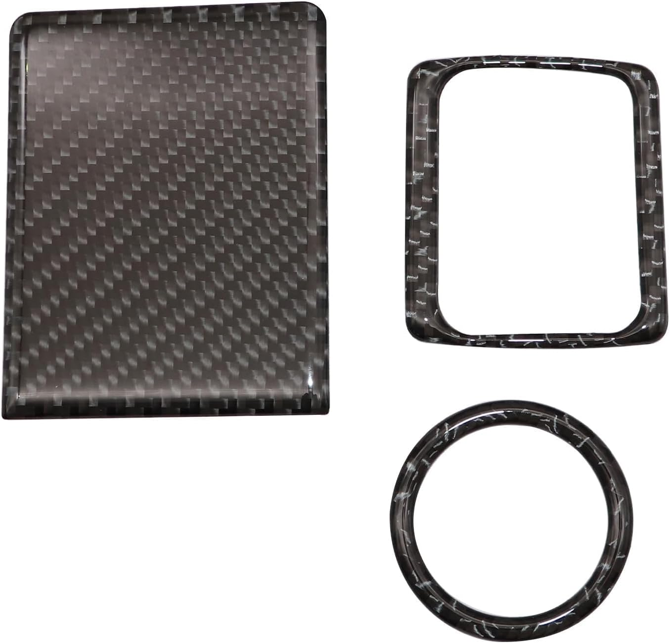 GXARTS 12Pcs Carbon Fiber Full Set Interior Decoration Trim Kit Compatible with Lexus IS250 Black 2006 2007 2008 2009 2010 2011 2012 image number 4