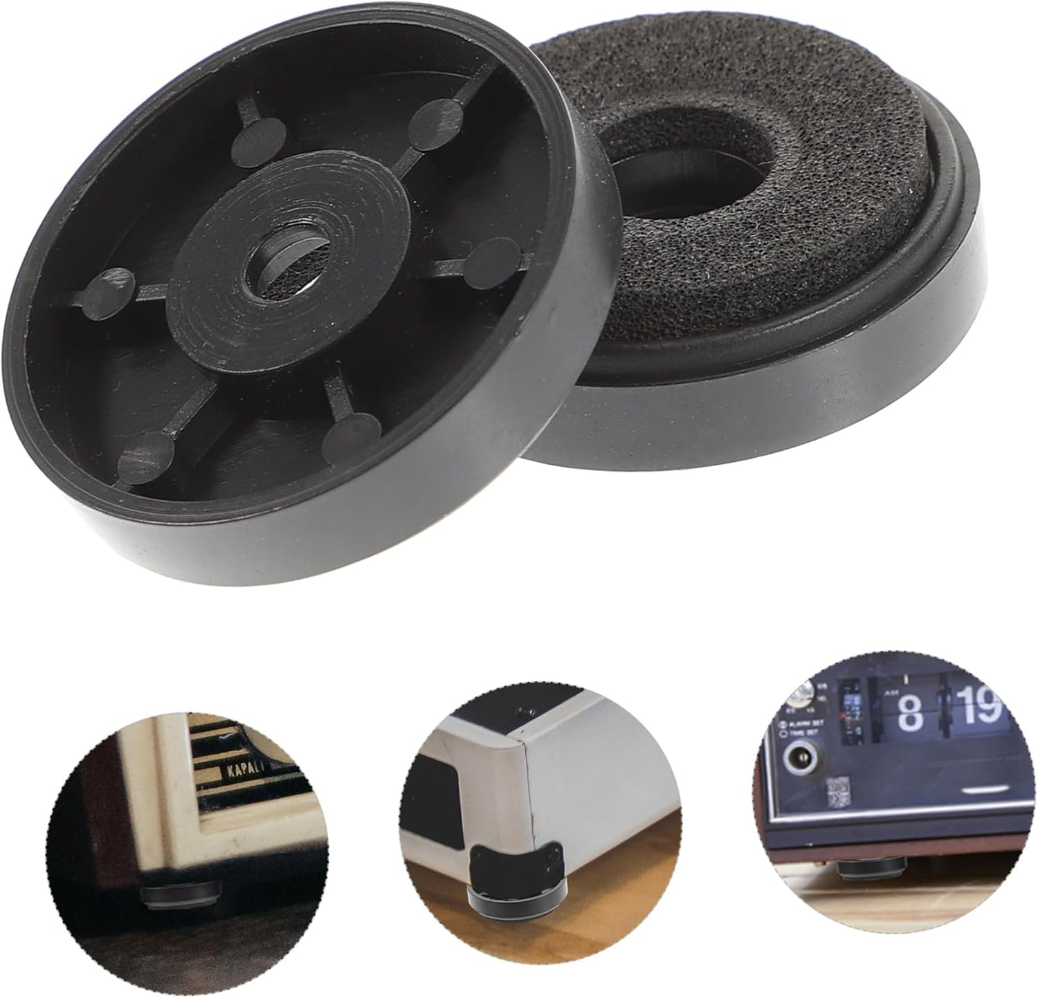 YOSADIER 10Pcs 30X8Mm Speaker Isolation Pads and Subwoofer Feet Set, Foam Vibration Damping Pads for Turntable Stand and Audio Equipment, Hifi Speaker Shock Absorption Accessories for Home Theater image number 5