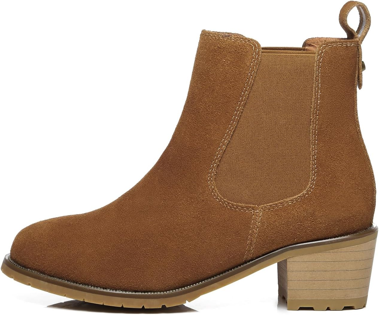 UGG AUSTRALIAN SHEPHERD AUSTRALIAN SHEPHERD&reg; UGG Women Sheepskin Wool Block Heel Chelsea Boots Sylvia image number 6
