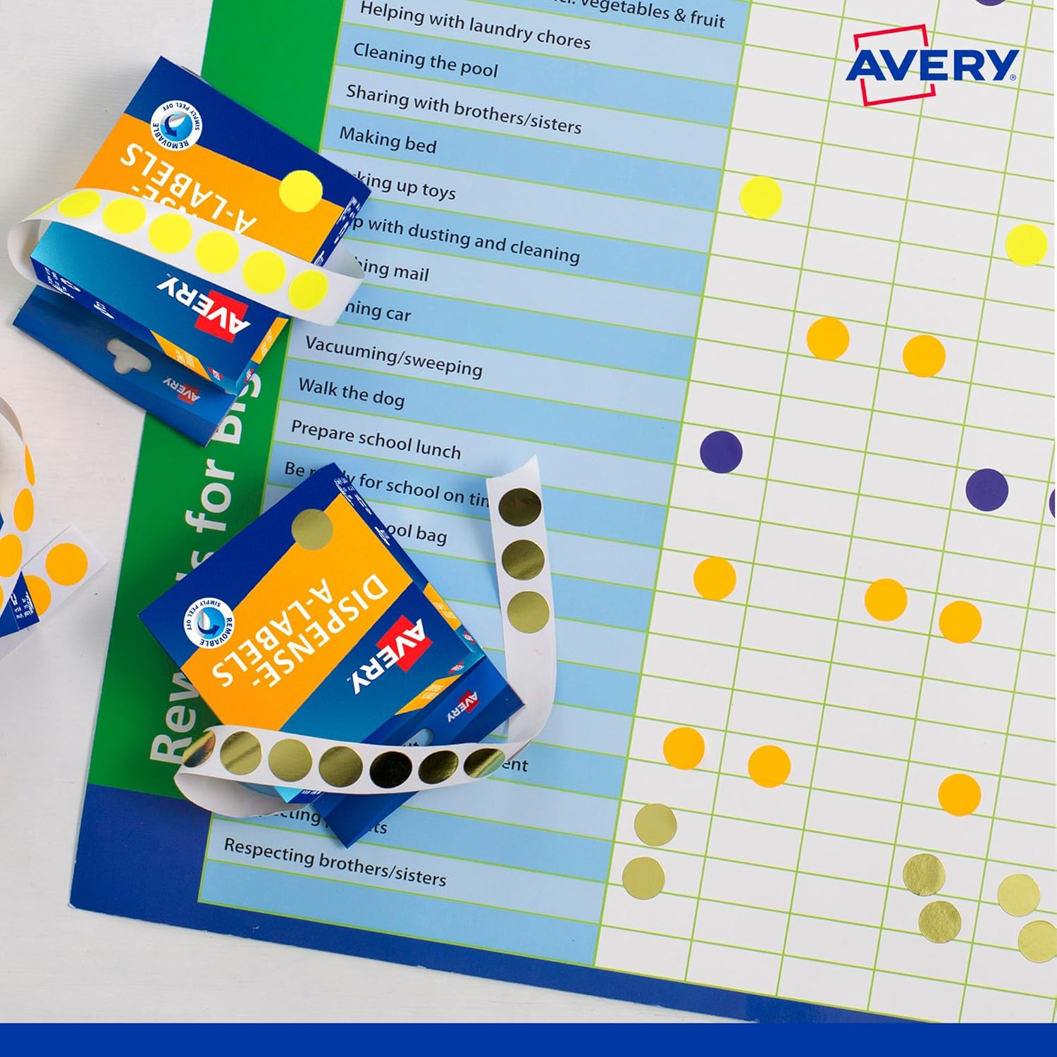 Avery round Dispenser Labels - Removable Price Stickers - Identification Labels - Office Supplies - Fluoro Red, 14Mm, 700 Labels / 1 Roll (937298) (Pack of 2) image number 4