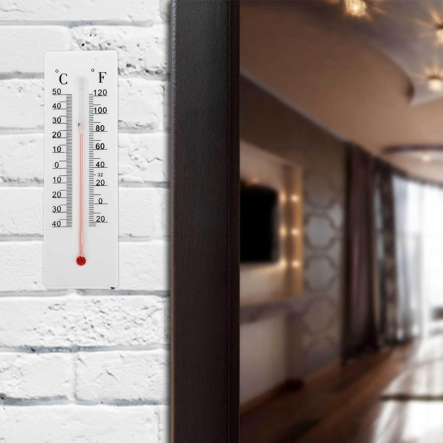 MAGICLULU 2Pcs Thermometer Style Outdoor Key Hider Box Weatherproof Wall Mount Hidden Key Holder for Small Valuables Home Office Garden image number 1