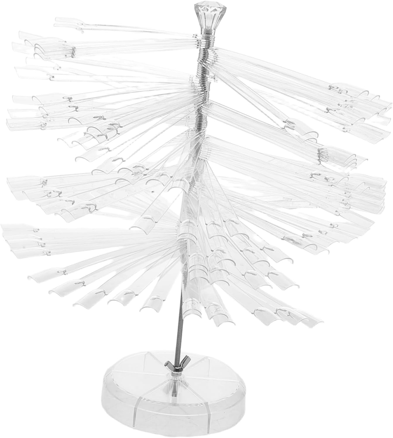 Minkissy Nail Art Display Stand Spiral Nail Art Chart Gel Polish Spiral Rack Sturdy for Salon