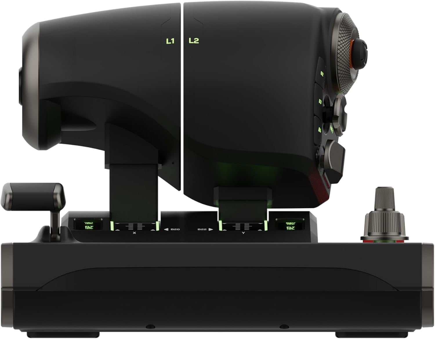 Turtle Beach Velocityone Flightdeck - Universal HOTAS Simulation Joystick & Throttle with Touch Display, Stick Mounted HUD and Contactless Sensors for Air and Space Combat on Windows 10 & 11 - Black image number 1