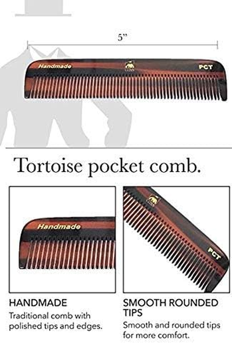 G.B.S Handmade Stylish Comb Set- Hair Styling Grooming for Men, Women Fine Toothed Tortoise Combs Pack of 4 1 DCT Dressing, 1 FCT Folding, 1 PCT Pocket & 1 MCT Mustache Comb image number 6