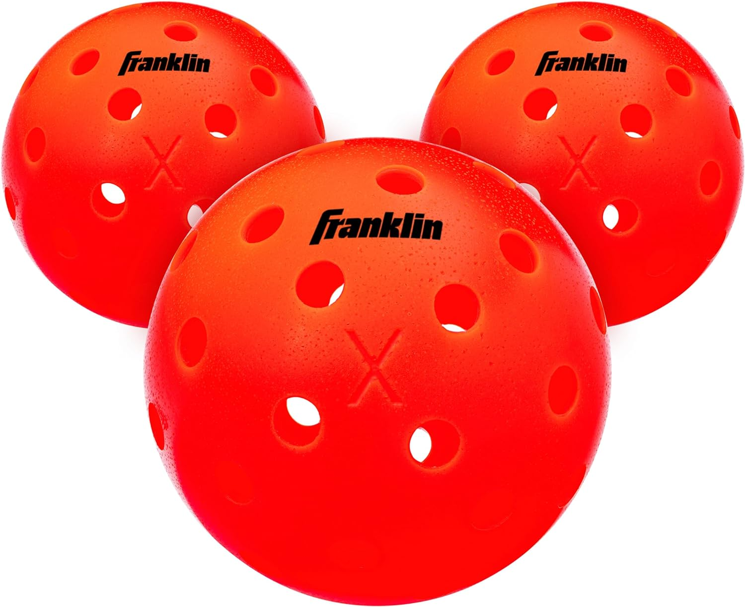 Franklin Sports X-40 Pickleball Balls - USA Pickleball Approved - 3 Pack Outdoor Pickleballs - Ember - US Open Ball image number 6