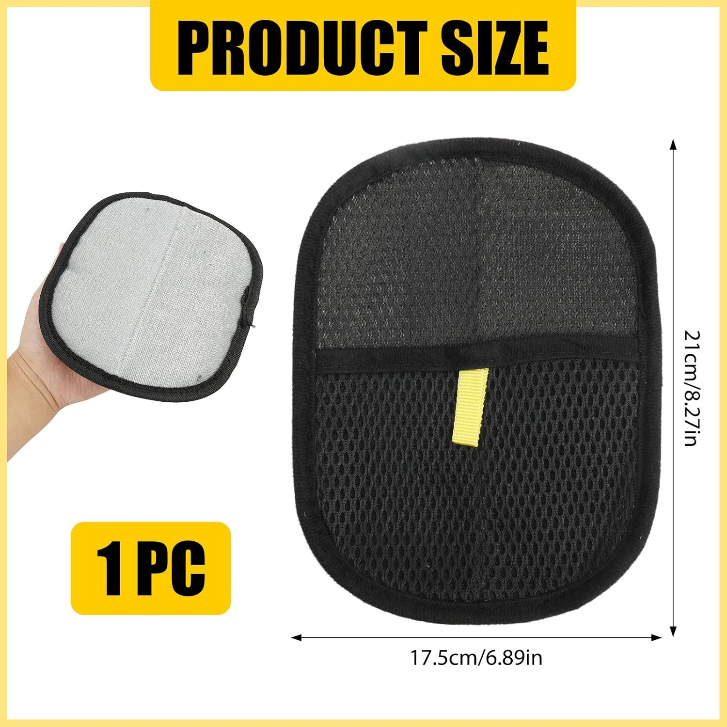 Pet Hair Remover Gloves, Electrostatic Reusable Cat & Dog Fur Removal Tool, Double-Sided Static Cleaning Upgraded Grooming Mitt for Deshedding & Washing for Couch, Furniture, Carpet & Car image number 6