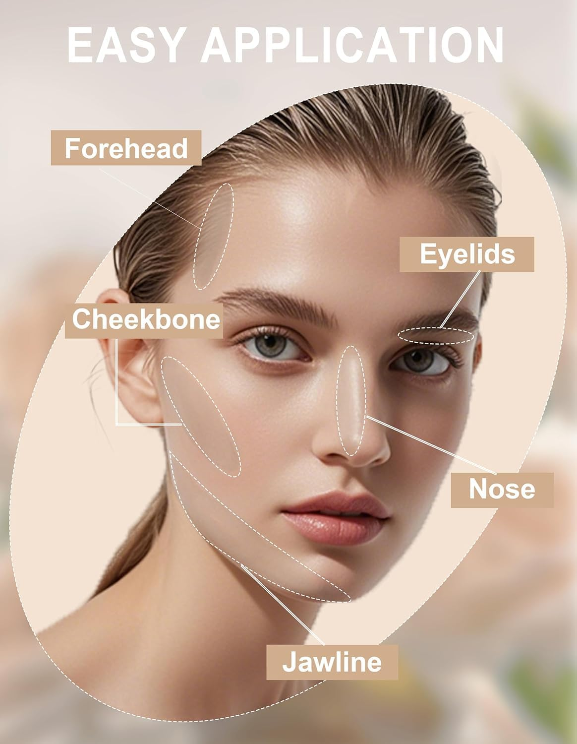 Okerker Cool Toned Contour Palette with Mirror, Grey Contour Powder for Pale Light Cool Toned Skin, Nose Contouring Bronzer Powder with Brush image number 3