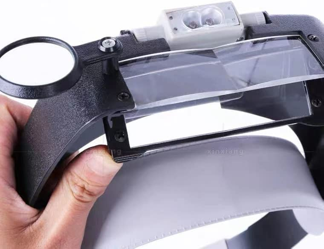 Professional Headband Magnifier - Magnifying Glass Hand-Free Loupe with LED Light for Reading,Watch Repair,Crafts,Jewelry Close Work image number 1