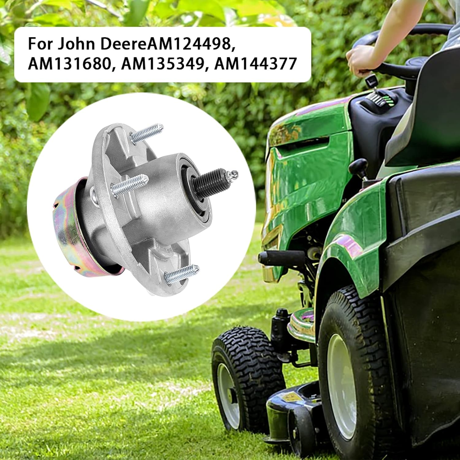 Parts Camp Spindle AM144377 for John Deere AM124498 AM131680 AM135349 Mower Spindle