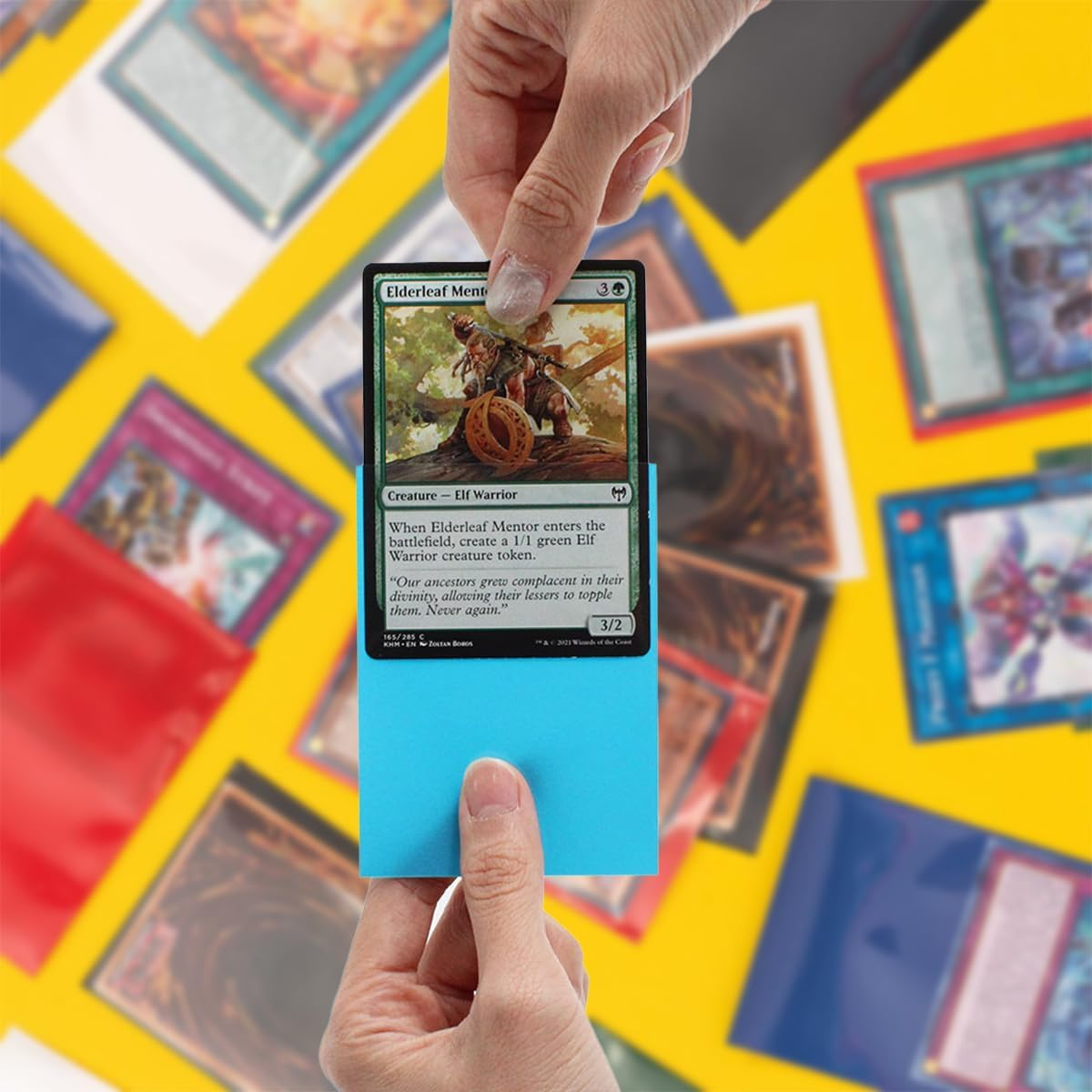 Premium Topload Card Sleeves Pack - 1000 Count, 10 Colors, Ideal for MTG, Yugioh, Sports & Game Cards, 66X91Mm, Dual Texture (Matte & Glossy) Trading Card Protectors image number 4