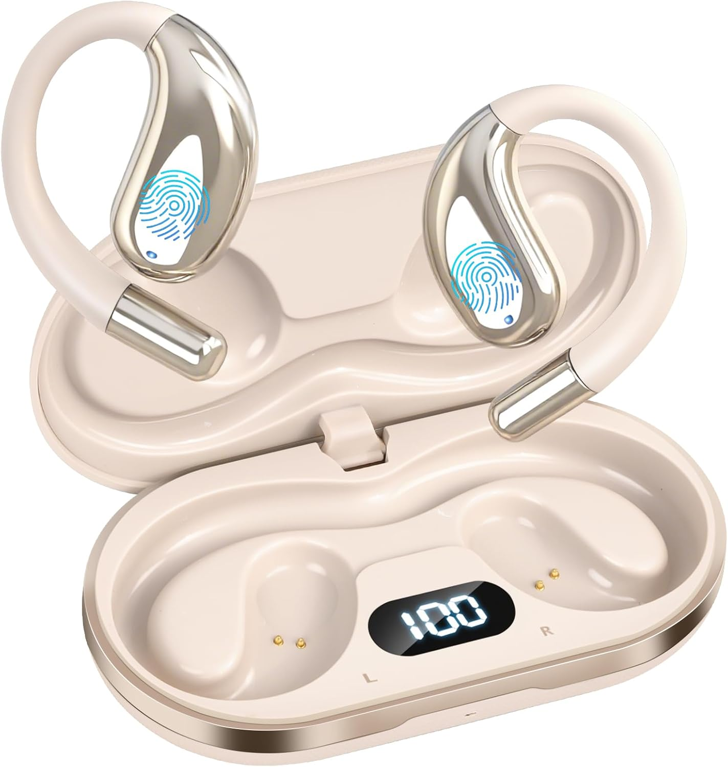 AI Translation Earbuds Real Time, 3-In-1 Translator Earbuds 164 Languages & Accents, Audifonos Traductores Ingl&eacute;s Espa&ntilde;ol,Open Ear Wireless Headphones with Charging Case Fit Ios & Android,Black