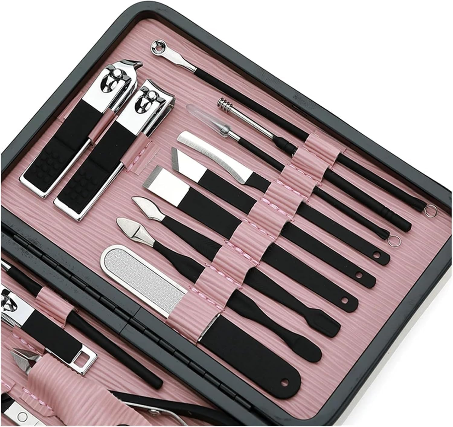 Professional Manicure Kit - Nail Clipper Set18 in 1 Stainless Steel Mani Pedi & Nail Clipper Set with Leather Travel Case for Home, Travel Manicure Setn image number 6