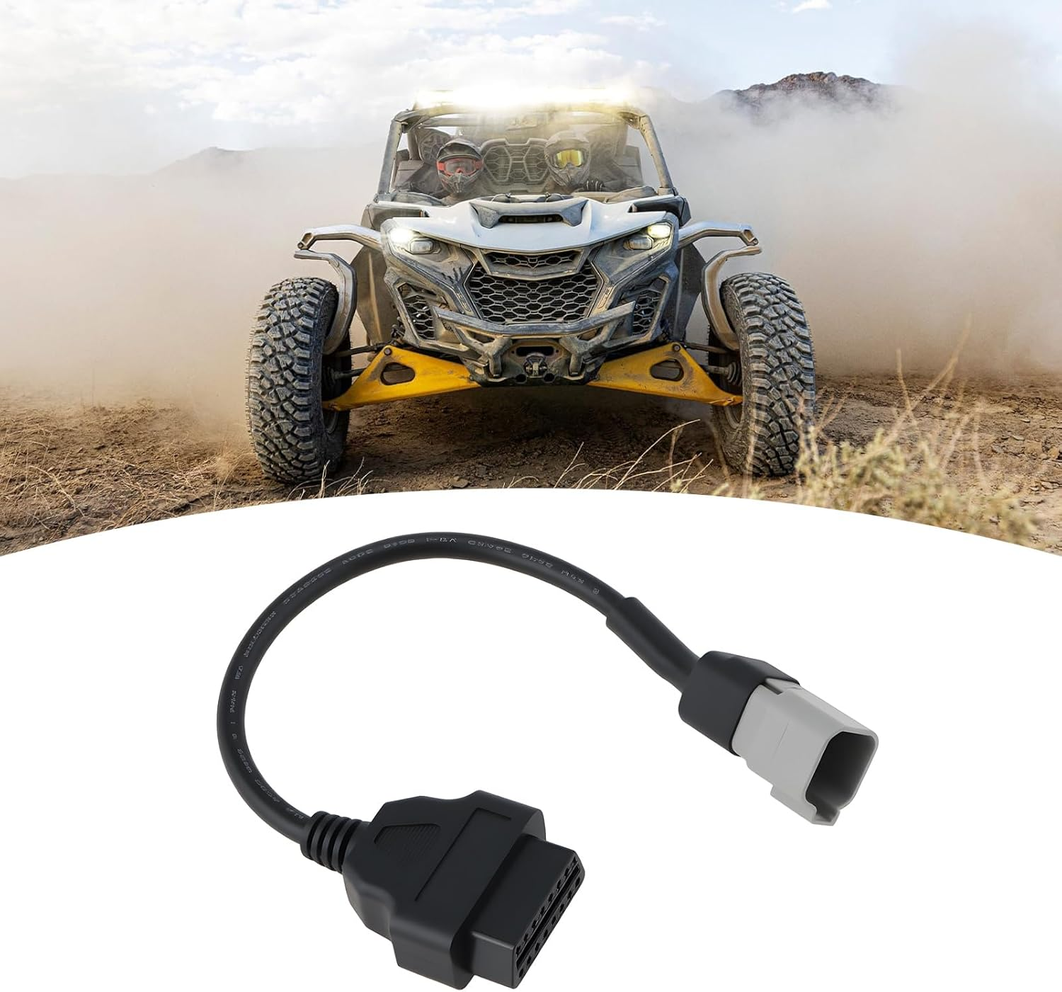 Emsea 6 Pin OBD2 6-Pin to 16-Pin Diagnostic Cable Adapter Compatible with CAN-AM Moto ATV UTV All-Terrain Vehicle image number 1