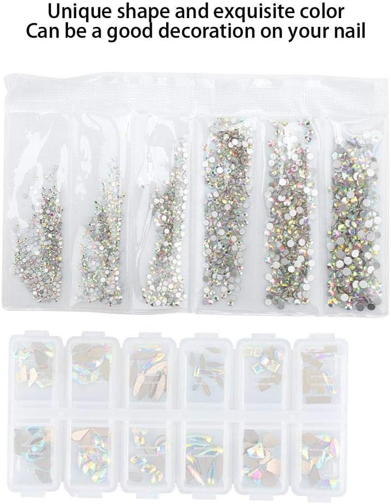 Comfortable Touch Simple and Practical Nail Decoration, Exquisite and Beautiful Nail Art Rhinestone, Beauty Salon Salon Shop Manicure Store for Home(4-Piece Set) image number 3