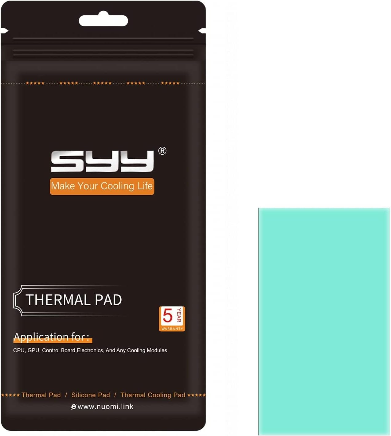 Thermal Pad SYY Silicone Thermal Pads 80X40X3Mm, High Temperature Resistance and Non Conductive for Laptop Heatsink/Gpu/Cpu/Led Cooler image number 4