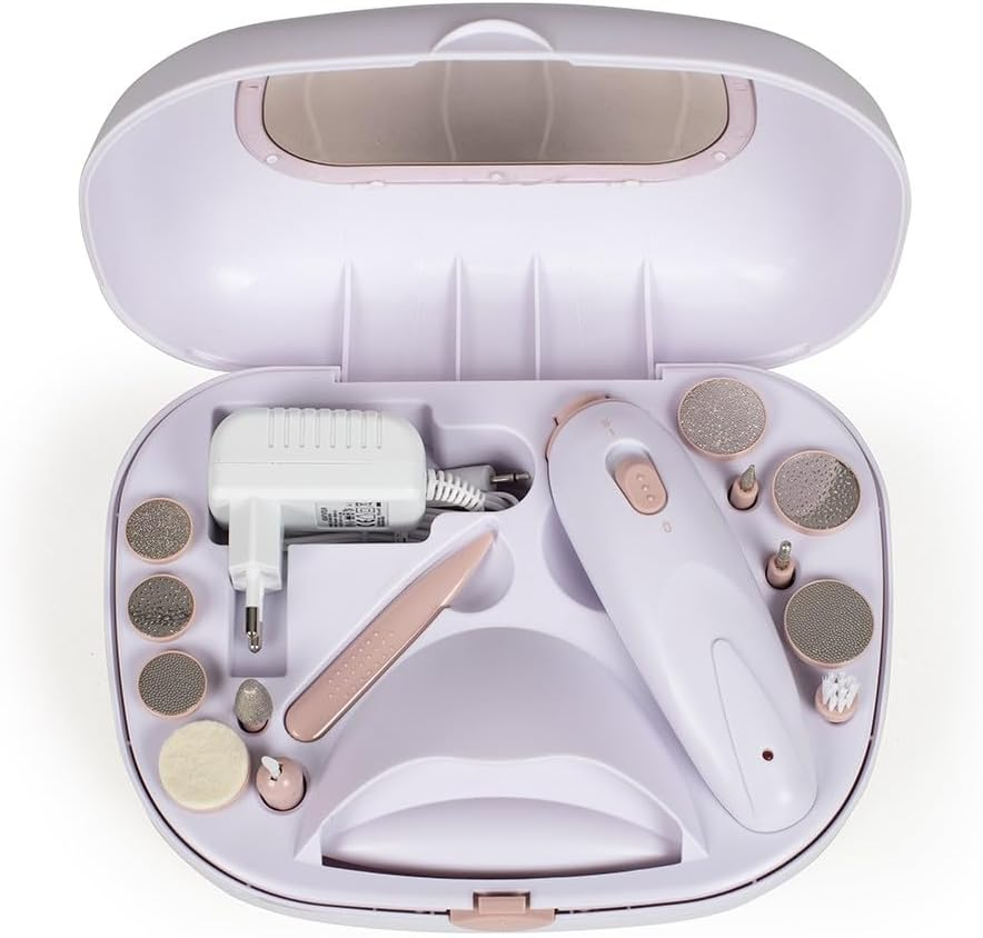 LIVOO, DOS190 Manicure and Pedicure Set, 2 Speeds, 3 Hours Runtime, 12 Accessories image number 2