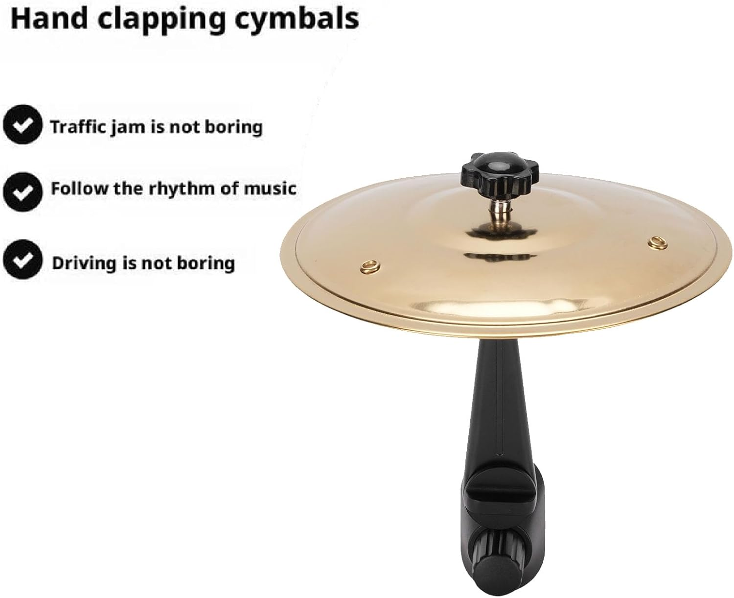 Diyeeni Car Crash Cymbal, Car Air Vent Crash Cymbal, Make Your Driving More Fun, Clip-On Mini Cymbals for All Types of Vehicles (Gold) image number 3