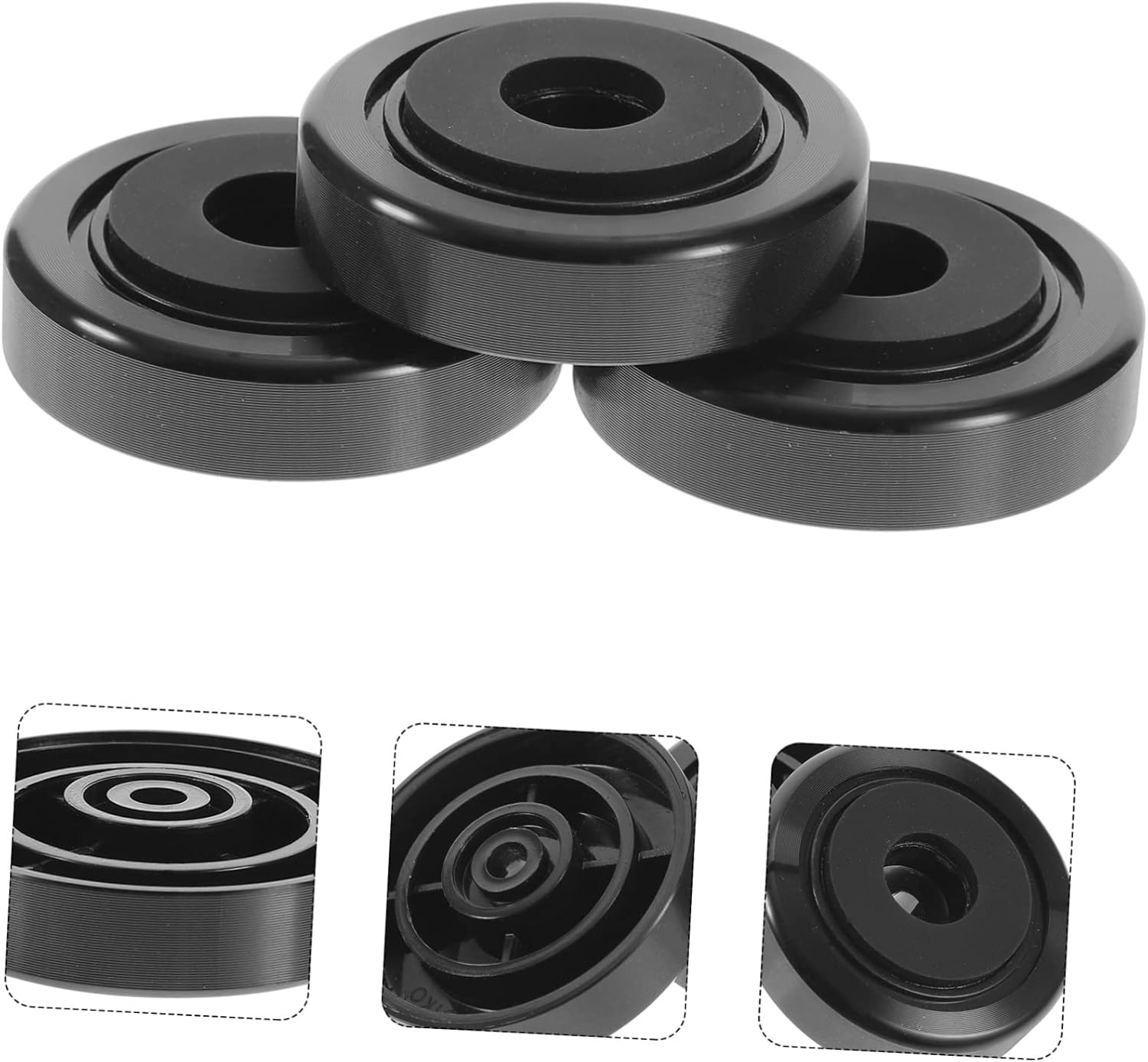ARTIBETTER Speaker Isolation Pad and Isolation Feet for Subwoofer Metal Vibration Damper Anti-Shock Design Black 40X12Mm for Hifi Audio Equipment and Turntable Stand in Home Theater image number 1