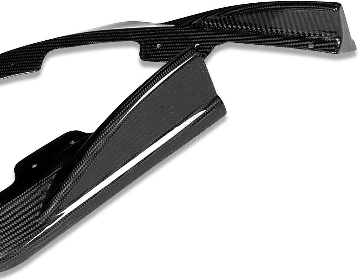 DNA MOTORING 2-PU-516-R-RCF Resin Carbon Fiber Front Bumper Lip Cs2-Style Compatible with 08-10 Subaru WRX/STI
