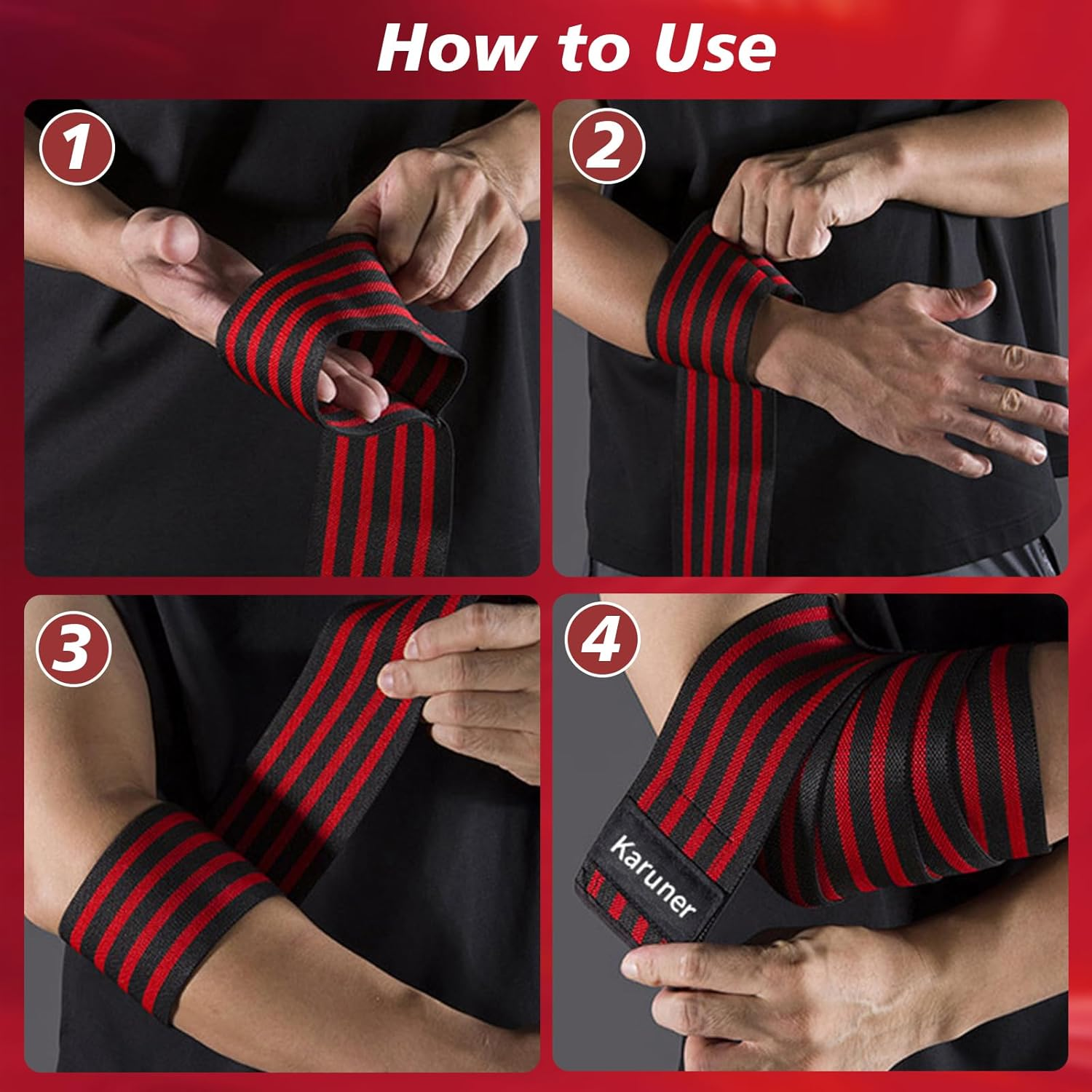 1 Pcs Elbow Wraps for Weightlifting, Flexible Elastic Elbow Braces for Weight Lifting, Bench Press, Powerlifting, Pressing, Breathable Support Elbow Wraps for Joint Pain Relief, Strength Training (L) image number 1