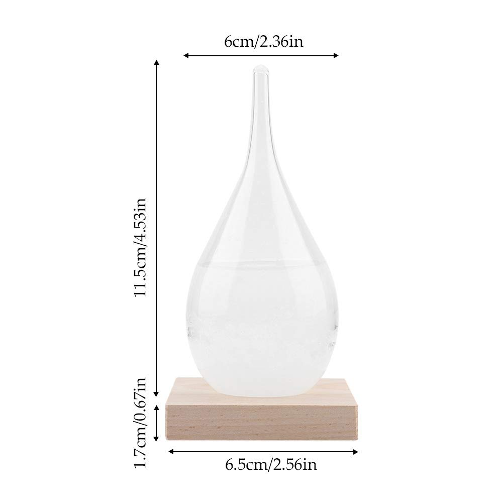 Glass Creative Drop-Shaped Glass Bottle Desktop Weather Station Weather Predictor Stations