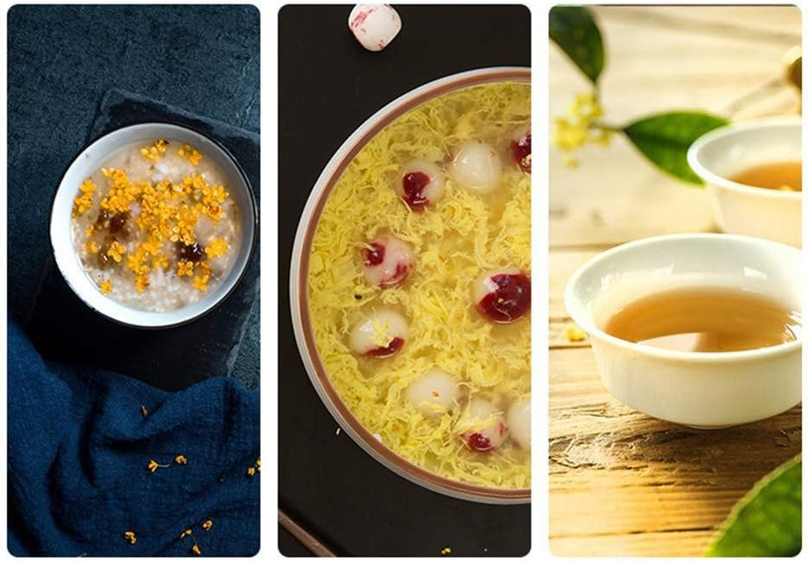 Tooget Fragrant Osmanthus Fragrans Herb Loose Leaf Tea 100% Natural Dried Osmanthus Flower Herbal Tea Top Grade - 2 OZ image number 4