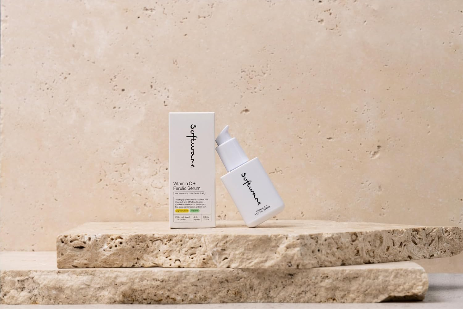 Vitamin C + Ferulic Serum 30Ml | High-Potency Brightening Serum for Dullness, Fine Lines, and Pigmentation | Brightness Booster Combined with Vitamin C & Ferulic Serum