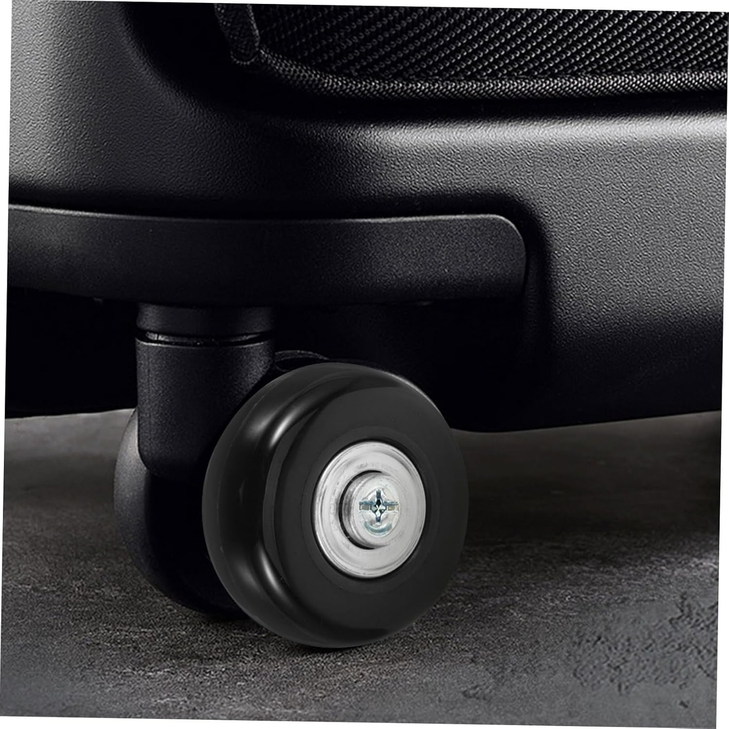 FELTECHELECTR 2Pcs Black 45X18Mm Universal Suitcase Replacement Wheels Kit with Swivel Bearings for Travel Luggage and Suitcase Wheel Repair Accessories