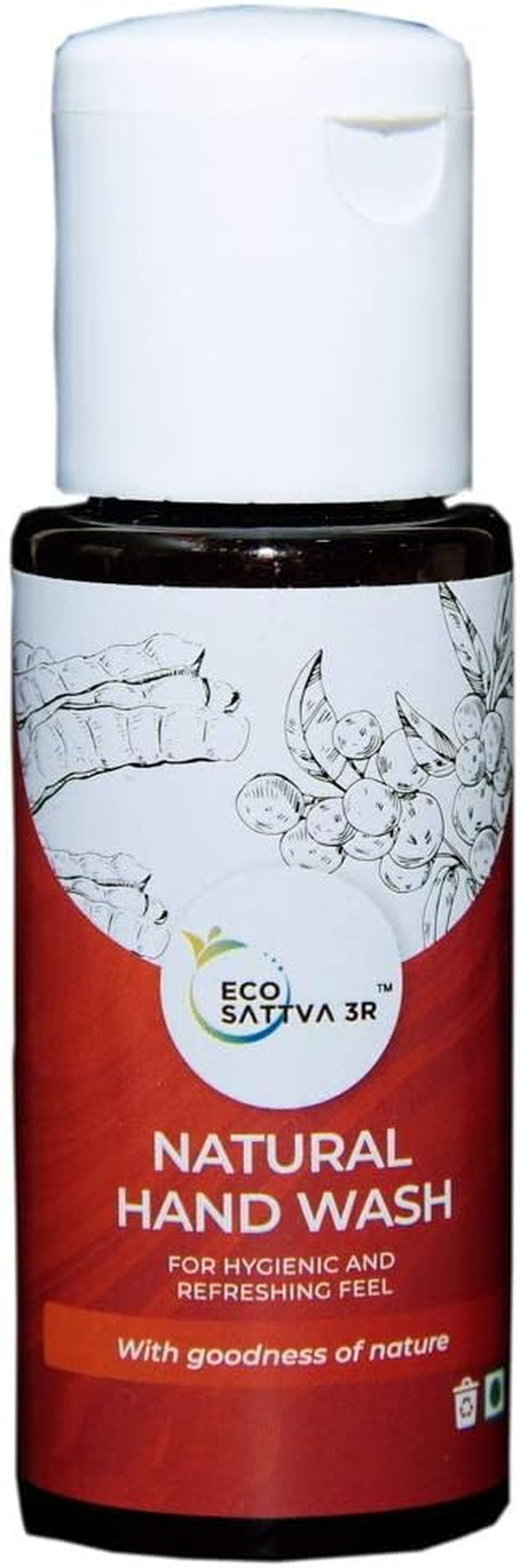 Ecosattva 3R Bathroom Essential Combo Natural Bath and Body Wash, Natural Face Wash, Natural Hand Wash and Natural Shampoo (50Ml Each) image number 4