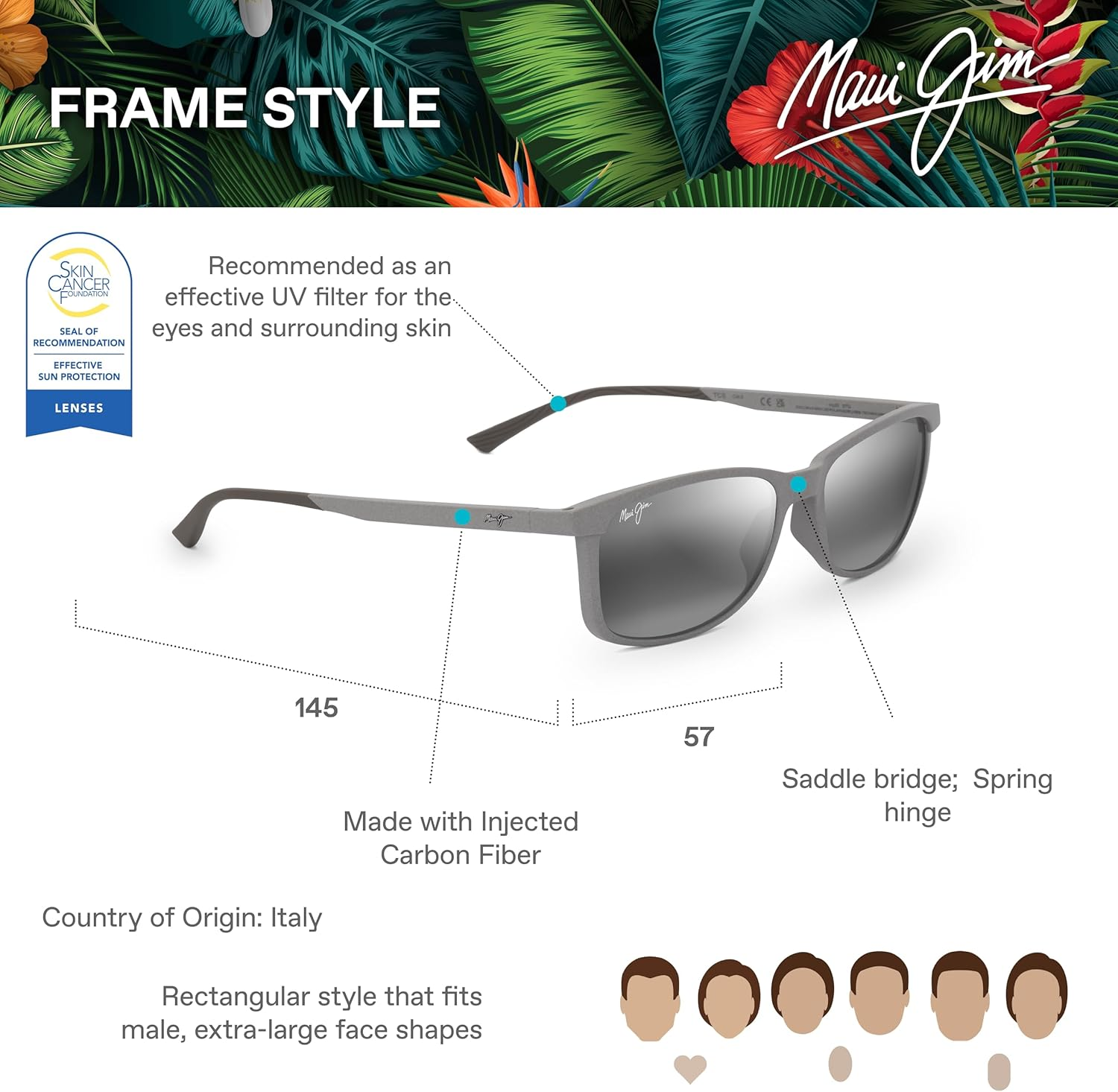 Maui Jim Men'S Hulili Polarised Sunglasses, Matte - Matte Blue image number 2