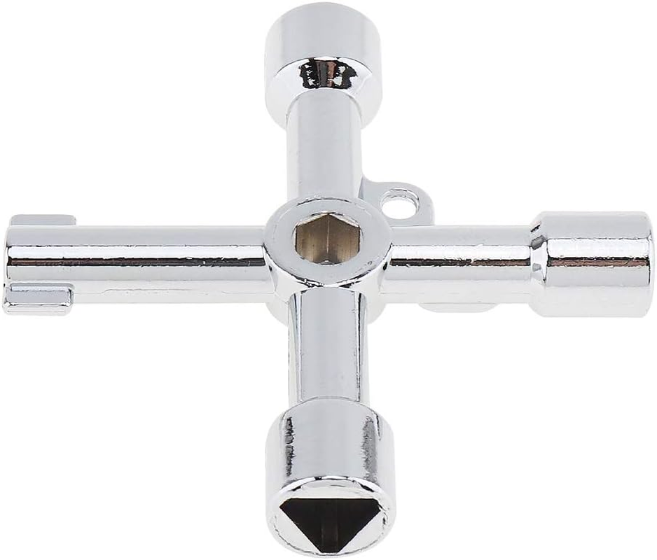 Origlam 4-Way Multi-Functional Utilities Key - Plumbing Wrench and Opening Tool for Electric Control Water Gas Meter Box Cupboard Cabinet Train image number 4