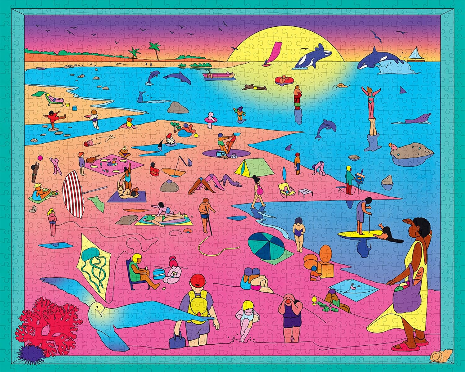 At the Beach: 1000 Piece Puzzle